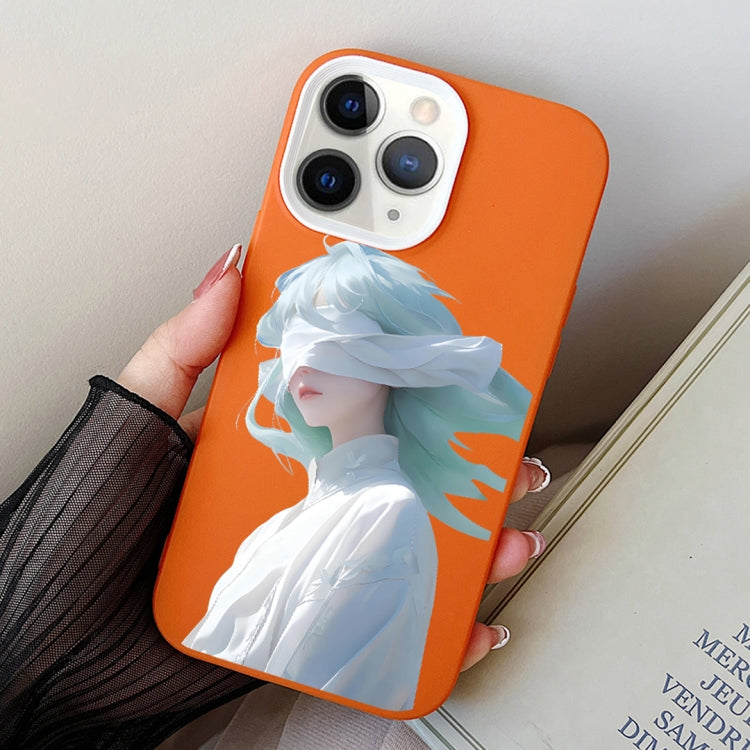 Blindfold Girl PC Hybrid TPU Phone Case, For iPhone 12 mini, For iPhone 11 Pro Max, For iPhone 11
