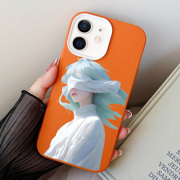 Blindfold Girl PC Hybrid TPU Phone Case, For iPhone 12 mini, For iPhone 11 Pro Max, For iPhone 11