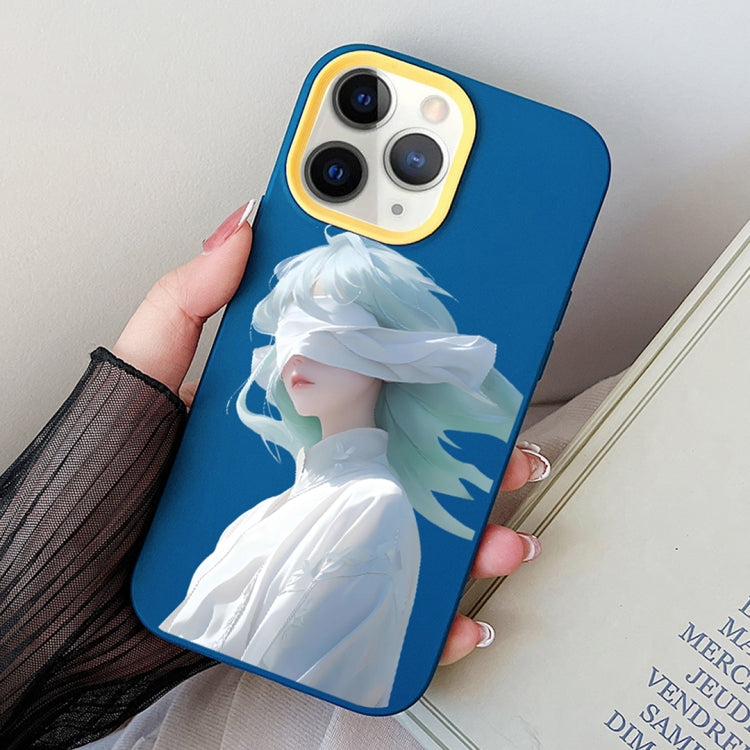 Blindfold Girl PC Hybrid TPU Phone Case, For iPhone 11 Pro, For iPhone X / XS, For iPhone XR
