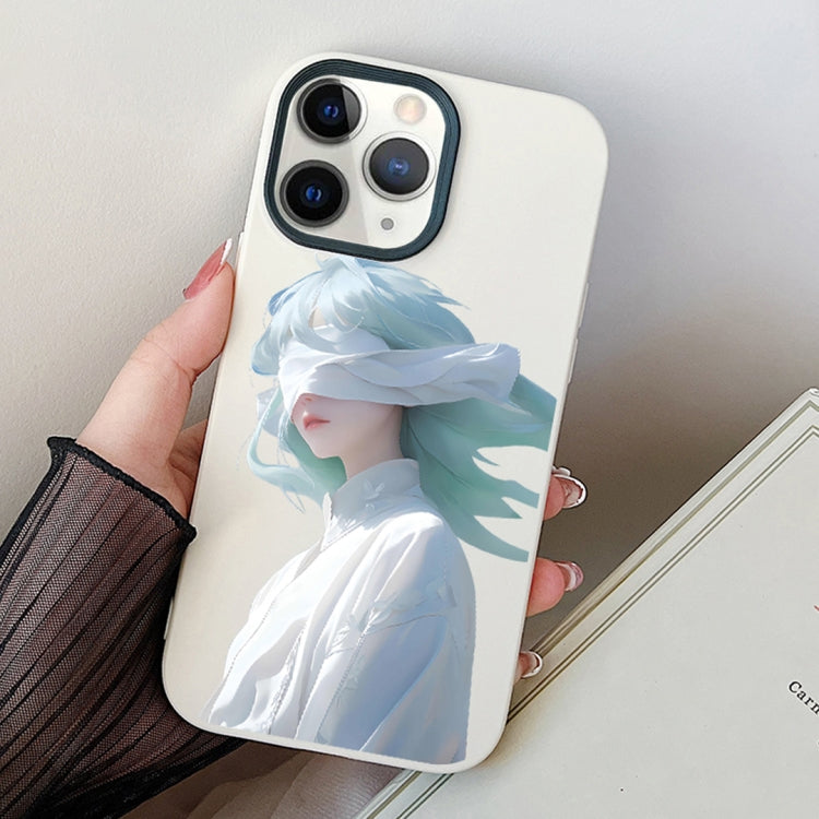 Blindfold Girl PC Hybrid TPU Phone Case, For iPhone 11 Pro, For iPhone X / XS, For iPhone XR