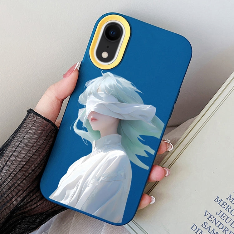 Blindfold Girl PC Hybrid TPU Phone Case, For iPhone 11 Pro, For iPhone X / XS, For iPhone XR