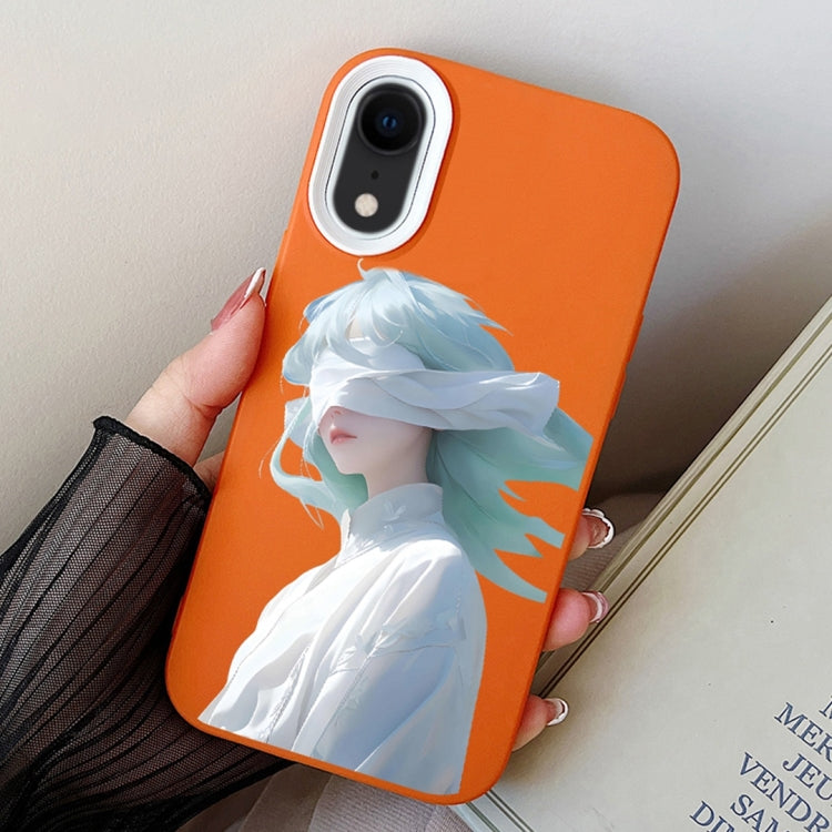 Blindfold Girl PC Hybrid TPU Phone Case, For iPhone 11 Pro, For iPhone X / XS, For iPhone XR