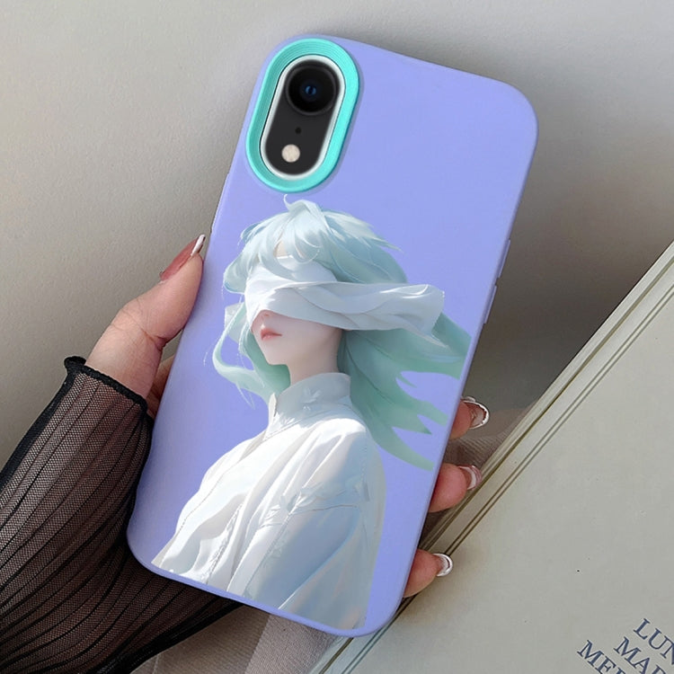 Blindfold Girl PC Hybrid TPU Phone Case, For iPhone 11 Pro, For iPhone X / XS, For iPhone XR