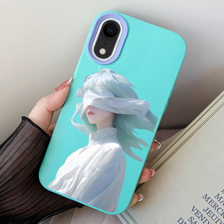 Blindfold Girl PC Hybrid TPU Phone Case, For iPhone 11 Pro, For iPhone X / XS, For iPhone XR