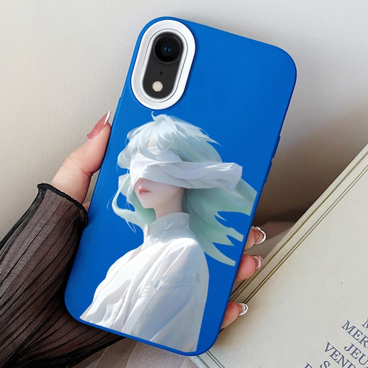 Blindfold Girl PC Hybrid TPU Phone Case, For iPhone 11 Pro, For iPhone X / XS, For iPhone XR