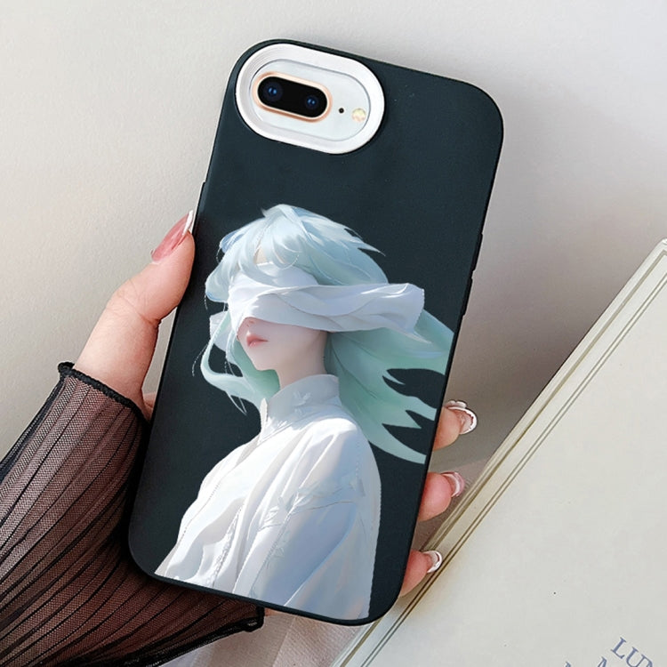Blindfold Girl PC Hybrid TPU Phone Case, For iPhone XS Max, For iPhone 7 Plus / 8 Plus