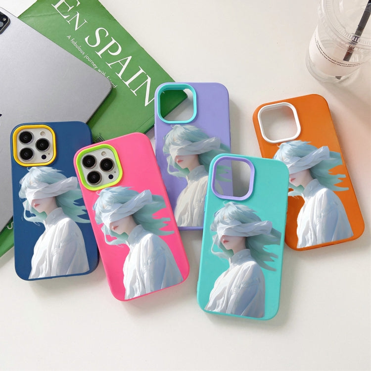 Blindfold Girl PC Hybrid TPU Phone Case, For iPhone XS Max, For iPhone 7 Plus / 8 Plus