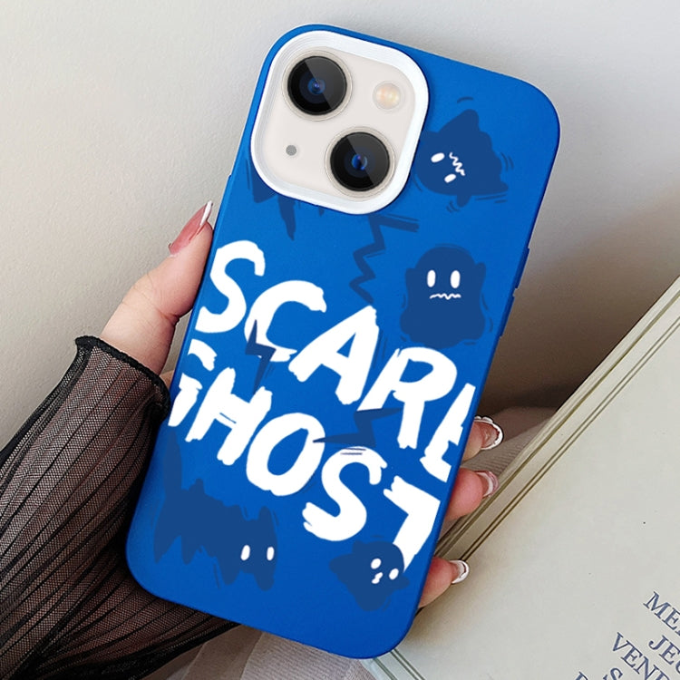 Scared Ghost PC Hybrid TPU Phone Case, For iPhone 15 Pro Max, For iPhone 15 Pro, For iPhone 15 Plus