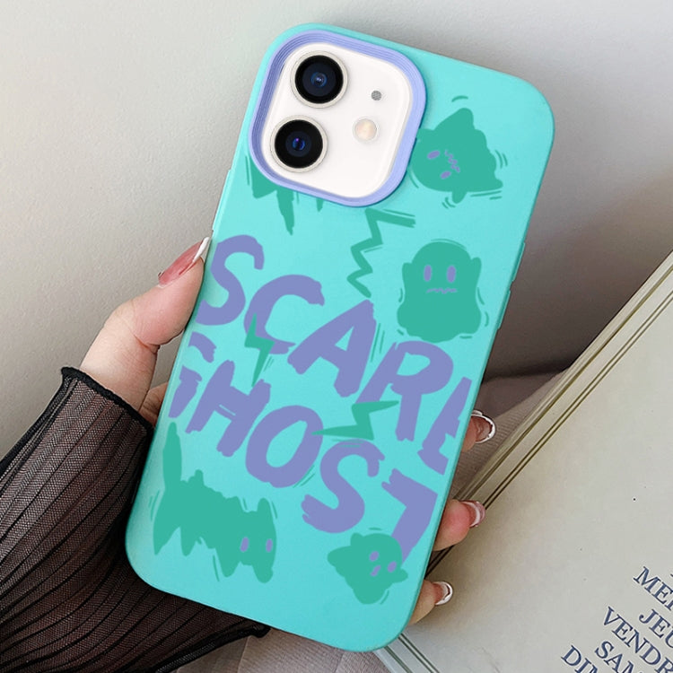 Scared Ghost PC Hybrid TPU Phone Case, For iPhone 12 mini, For iPhone 11 Pro Max, For iPhone 11
