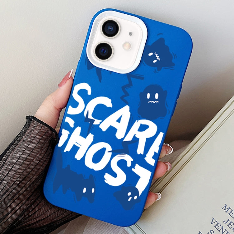 Scared Ghost PC Hybrid TPU Phone Case, For iPhone 12 mini, For iPhone 11 Pro Max, For iPhone 11