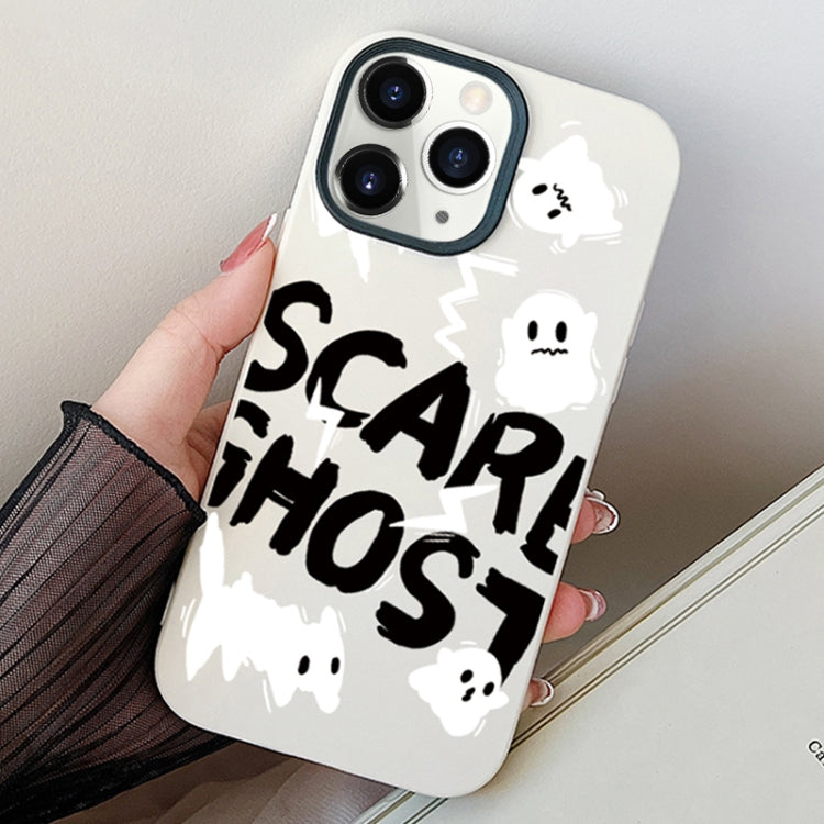 Scared Ghost PC Hybrid TPU Phone Case, For iPhone 12 mini, For iPhone 11 Pro Max, For iPhone 11