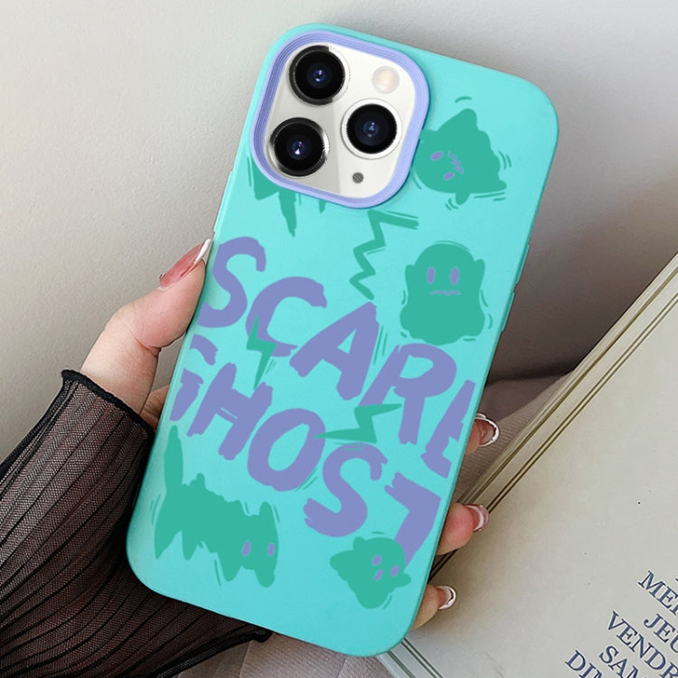 Scared Ghost PC Hybrid TPU Phone Case, For iPhone 12 mini, For iPhone 11 Pro Max, For iPhone 11