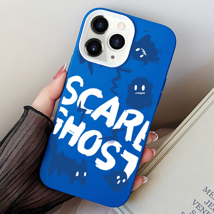 Scared Ghost PC Hybrid TPU Phone Case, For iPhone 12 mini, For iPhone 11 Pro Max, For iPhone 11