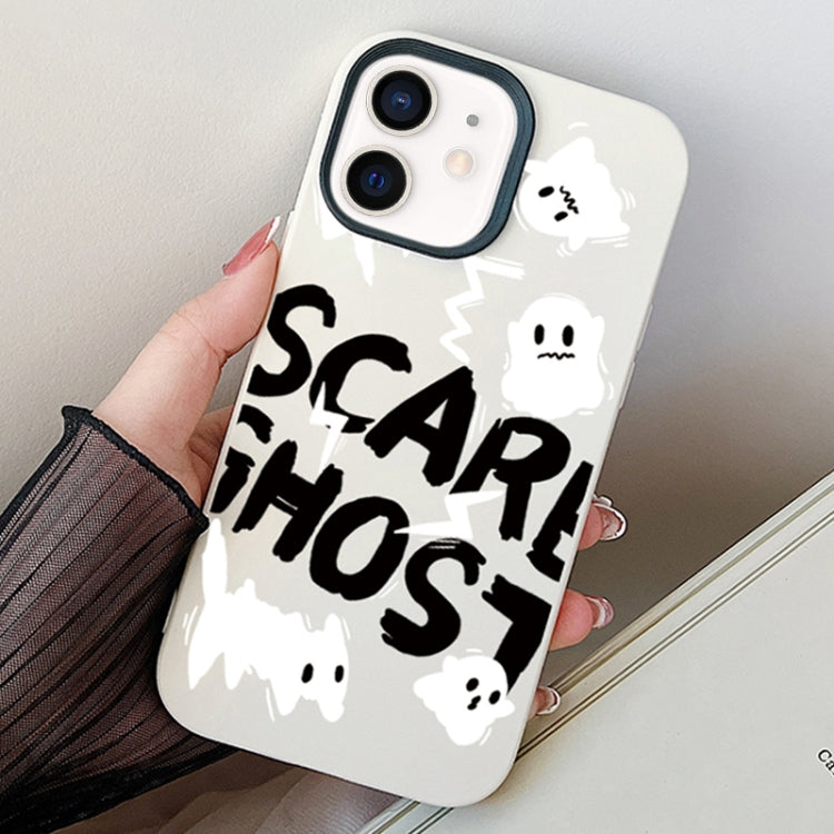 Scared Ghost PC Hybrid TPU Phone Case, For iPhone 12 mini, For iPhone 11 Pro Max, For iPhone 11