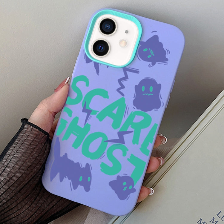 Scared Ghost PC Hybrid TPU Phone Case, For iPhone 12 mini, For iPhone 11 Pro Max, For iPhone 11