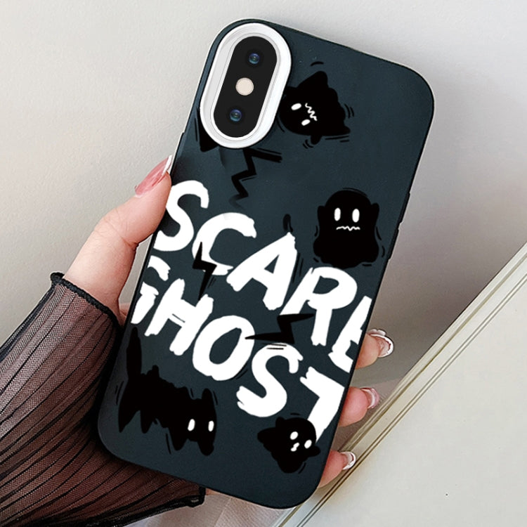 Scared Ghost PC Hybrid TPU Phone Case, For iPhone XS Max, For iPhone 7 Plus / 8 Plus