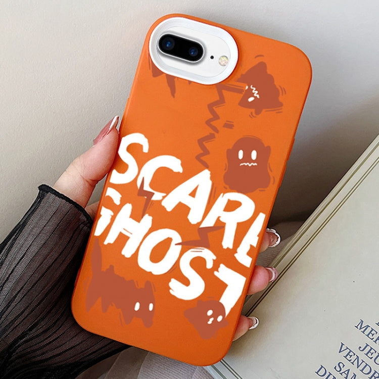 Scared Ghost PC Hybrid TPU Phone Case, For iPhone XS Max, For iPhone 7 Plus / 8 Plus