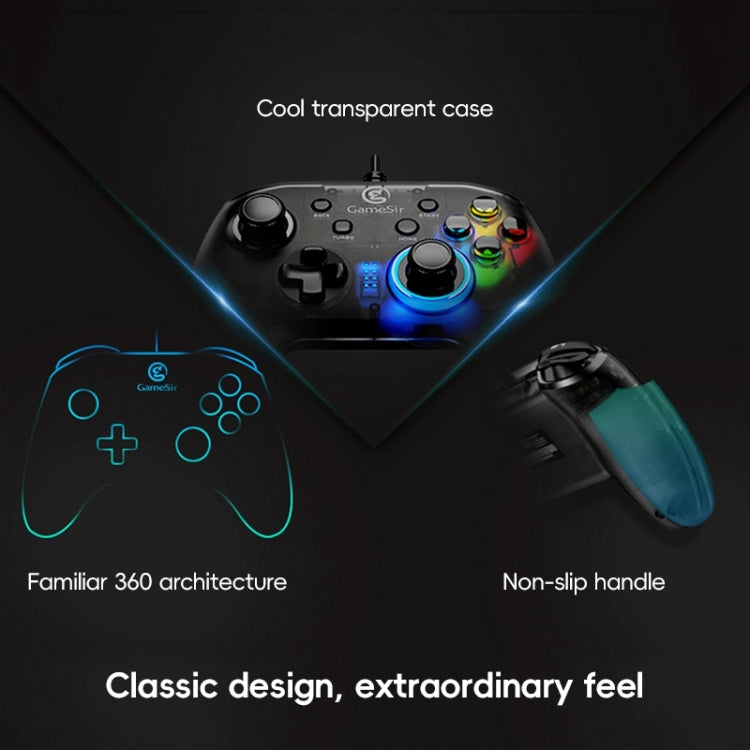 Manette de jeu filaire GameSir T4w pour PC/Switch/PS3/Android, T4w