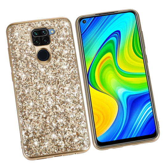 Glitter-infused protective TPU case compatible with Galaxy Note 20 and Redmi Note 9