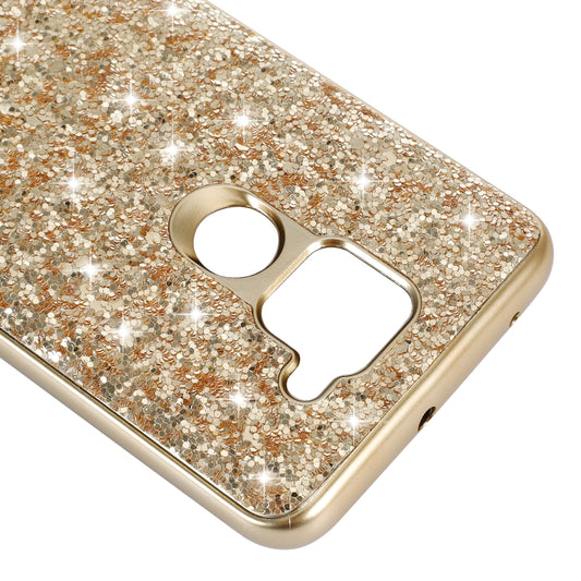 Samsung Galaxy Note 20 shockproof case with glitter powder coating and TPU bumper protection