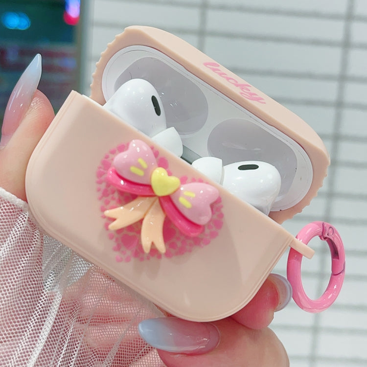 3D Love Bowknot Bluetooth Earphone Protective Case, For AirPods Pro 2, For AirPods 3, For AirPods Pro, For AirPods 2 / 1