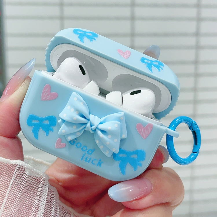 Étui de protection pour écouteurs Bluetooth 3D Dot Bowknot, pour AirPods Pro 2, AirPods 3, AirPods Pro, AirPods 2 / 1