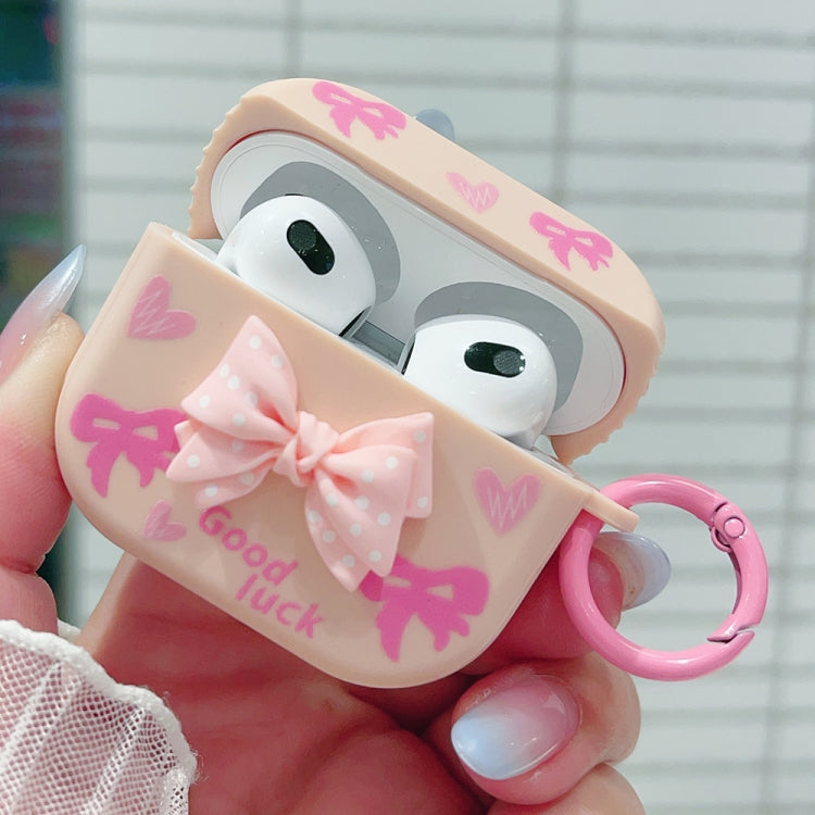 3D Dot Bowknot Bluetooth Earphone Protective Case, For AirPods Pro 2, For AirPods 3, For AirPods Pro, For AirPods 2 / 1