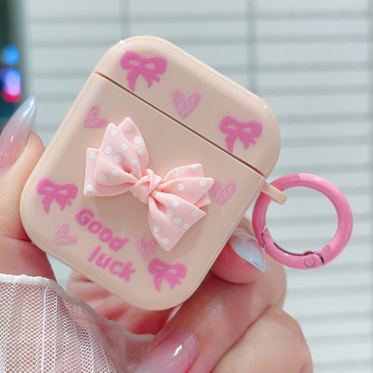 3D Dot Bowknot Bluetooth Earphone Protective Case, For AirPods Pro 2, For AirPods 3, For AirPods Pro, For AirPods 2 / 1