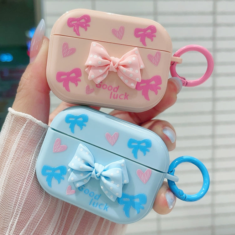 3D Dot Bowknot Bluetooth Earphone Protective Case, For AirPods Pro 2, For AirPods 3, For AirPods Pro, For AirPods 2 / 1