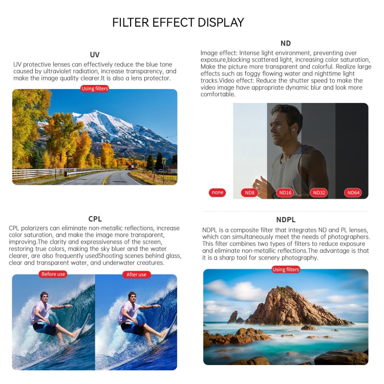 For Insta360 GO 3S JUNESTAR Camera Lens Filter, MCUV, CPL, ND8, ND16, ND32, ND64, NIGHT, STAR, Adjustable CPL, 2 in 1 UV, 3 in 1 UV, 3 in 1 CPL ND8-16, 4 in 1 NDPL, 4 in 1 ND, 6 in 1 STAR CPL ND, 6 in 1 Adjustable, 8 in 1 UV CPL ND NIGHT