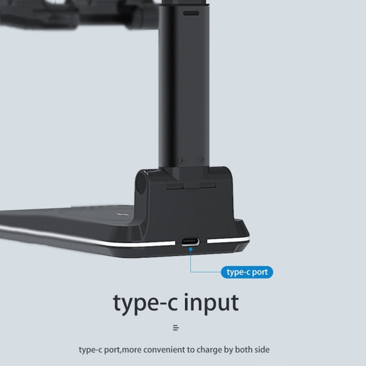 Support pliable portable 2 en 1 T6, chargement sans fil, support uniquement, charge simple, charge double