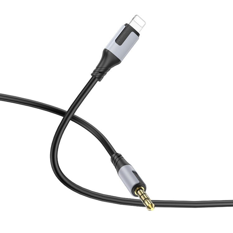 Câble audio Borofone BL19 AUX Creator, câble 3,5 mm vers 8 broches, longueur : 1 m, 3,5 mm vers 8 broches