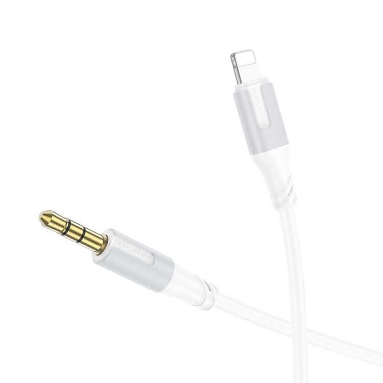 Câble audio Borofone BL19 AUX Creator, câble 3,5 mm vers 8 broches, longueur : 1 m, 3,5 mm vers 8 broches