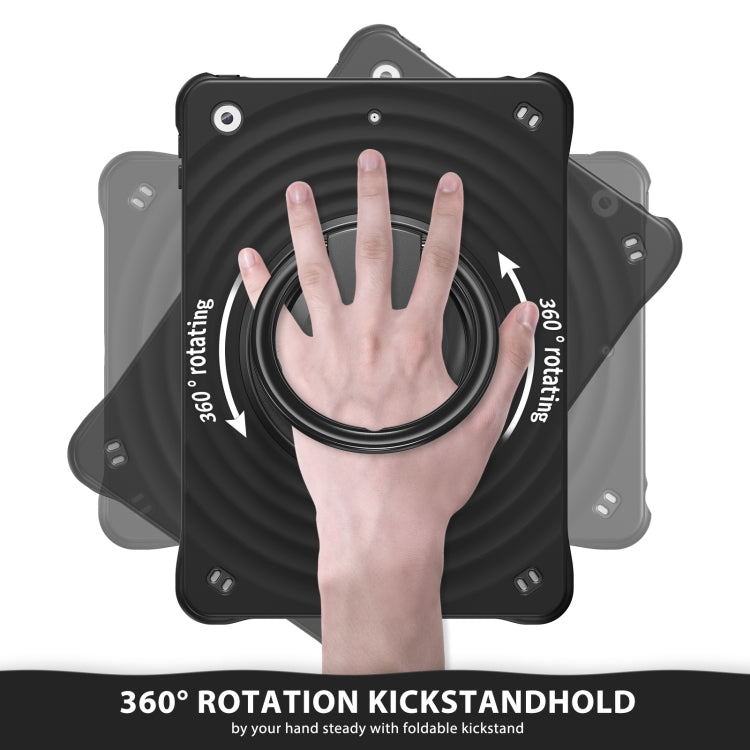 Rotation Handle Holder Silicone Hybrid PC Tablet Case, For iPad 10.2 2021 / 2020 / 2019