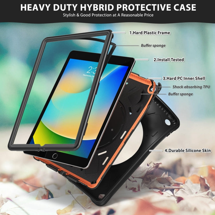 Rotation Handle Holder Silicone Hybrid PC Tablet Case, For iPad 10.2 2021 / 2020 / 2019