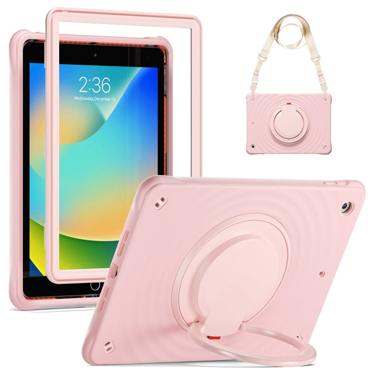 Rotation Handle Holder Silicone Hybrid PC Tablet Case, For iPad 10.2 2021 / 2020 / 2019