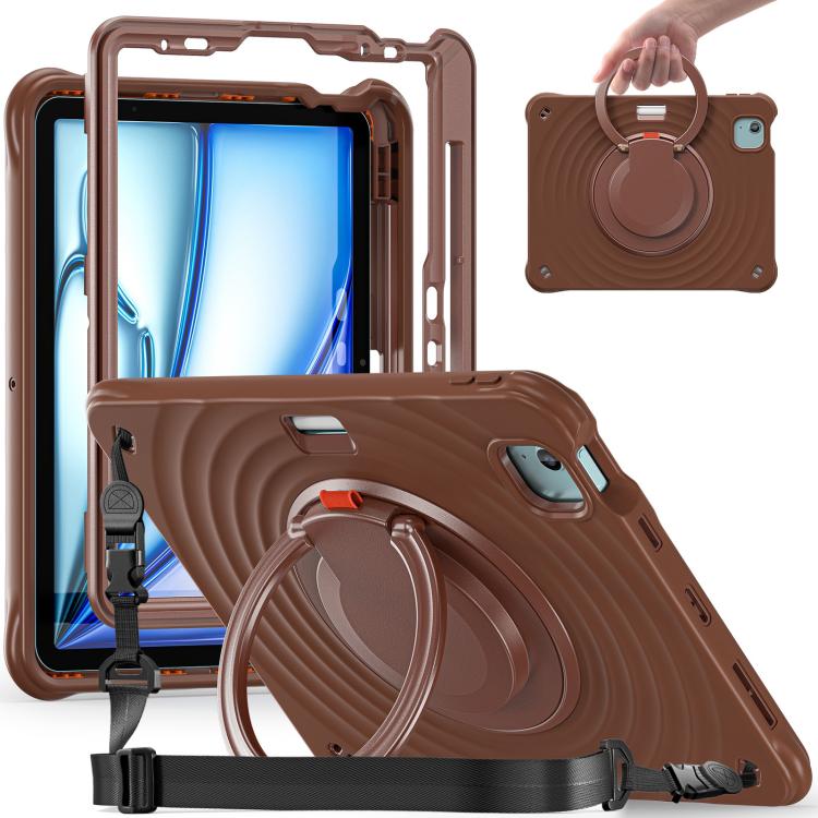 Rotation Handle Holder Silicone Hybrid PC Tablet Case, For iPad Air 13 2026 / 2025 / 2024, For iPad Air 11 2026 / 2025 / 2024, For iPad Pro 13 2025 / 2024, For iPad Pro 11 2025 / 2024, For iPad 10th Gen 10.9 2022, For iPad mini 2024 / mini 6