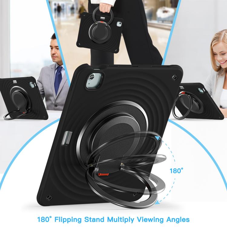 Rotation Handle Holder Silicone Hybrid PC Tablet Case, For iPad Air 13 2026 / 2025 / 2024, For iPad Air 11 2026 / 2025 / 2024, For iPad Pro 13 2025 / 2024, For iPad Pro 11 2025 / 2024, For iPad 10th Gen 10.9 2022, For iPad mini 2024 / mini 6