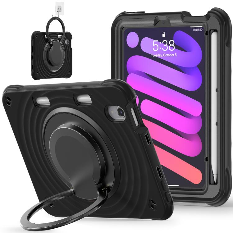 Étui hybride en silicone avec poignée rotative pour tablette, pour iPad mini 2024/mini 6, iPad 10e génération 10.9 2022, iPad 10.2 2021/2020/2019