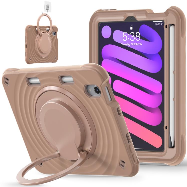 Étui hybride en silicone avec poignée rotative pour tablette, pour iPad mini 2024/mini 6, iPad 10e génération 10.9 2022, iPad 10.2 2021/2020/2019