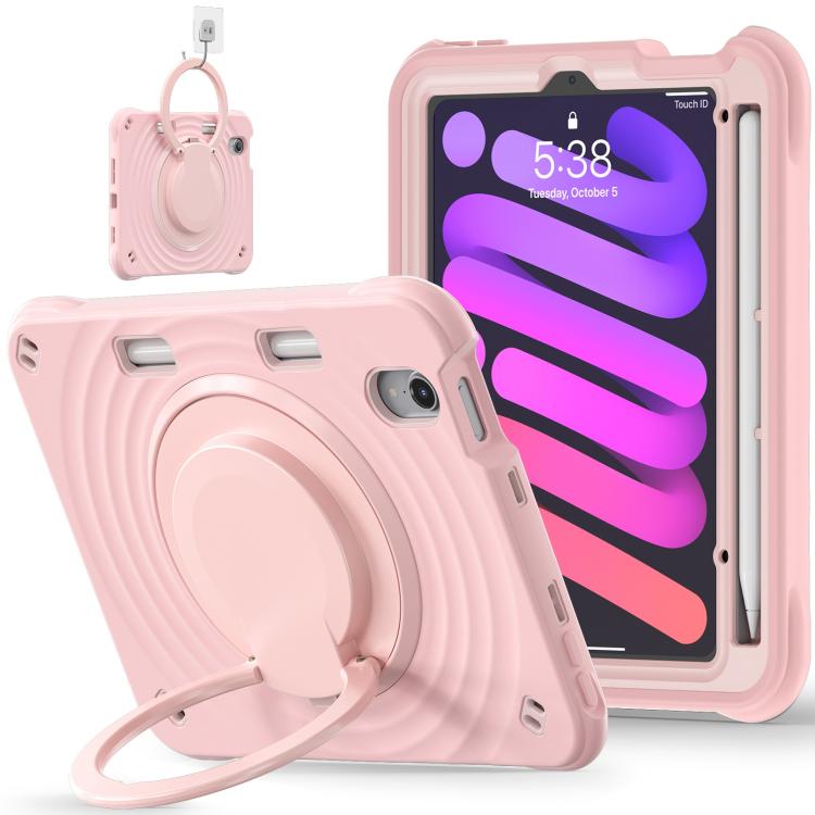 Étui hybride en silicone avec poignée rotative pour tablette, pour iPad mini 2024/mini 6, iPad 10e génération 10.9 2022, iPad 10.2 2021/2020/2019