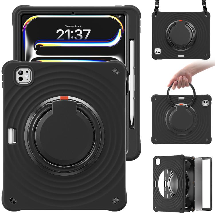 Étui hybride en silicone avec poignée rotative pour tablette, pour iPad mini 2024/mini 6, iPad 10e génération 10.9 2022, iPad 10.2 2021/2020/2019