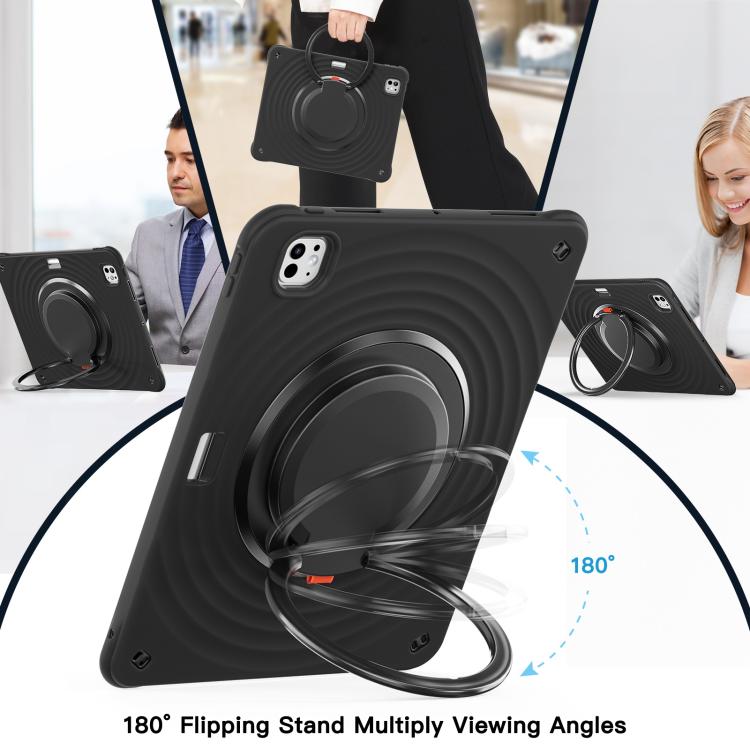 Étui hybride en silicone avec poignée rotative pour tablette, pour iPad mini 2024/mini 6, iPad 10e génération 10.9 2022, iPad 10.2 2021/2020/2019