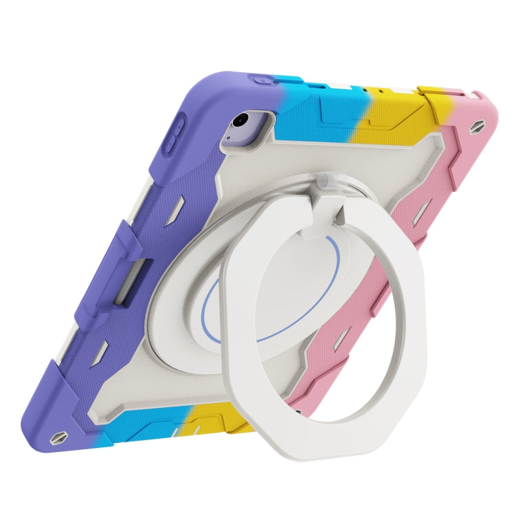 Étui en silicone avec anneau rotatif et emplacement pour stylet pour iPad Air 11 (2024/2025), iPad Pro 13 (2024), iPad Air 13 (2024/2025), iPad Pro 11 (2024)