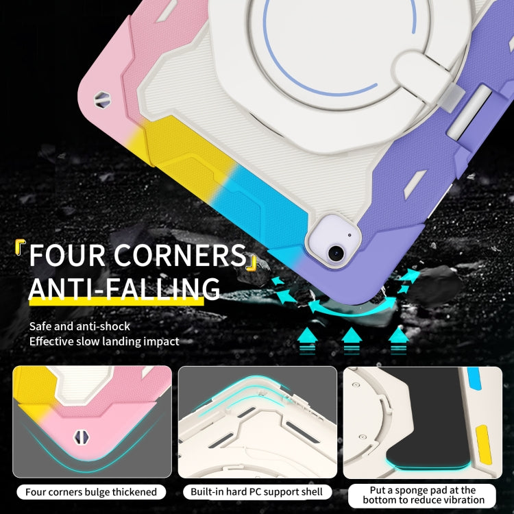 Étui en silicone avec anneau rotatif et emplacement pour stylet pour iPad Air 11 (2024/2025), iPad Pro 13 (2024), iPad Air 13 (2024/2025), iPad Pro 11 (2024)