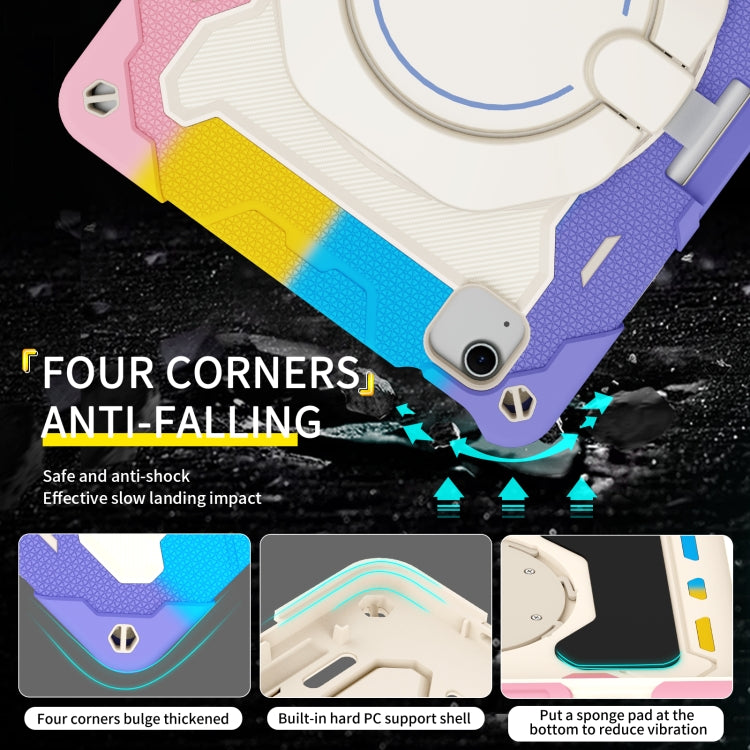 Étui en silicone avec anneau rotatif et emplacement pour stylet pour iPad Air 11 (2024/2025), iPad Pro 13 (2024), iPad Air 13 (2024/2025), iPad Pro 11 (2024)