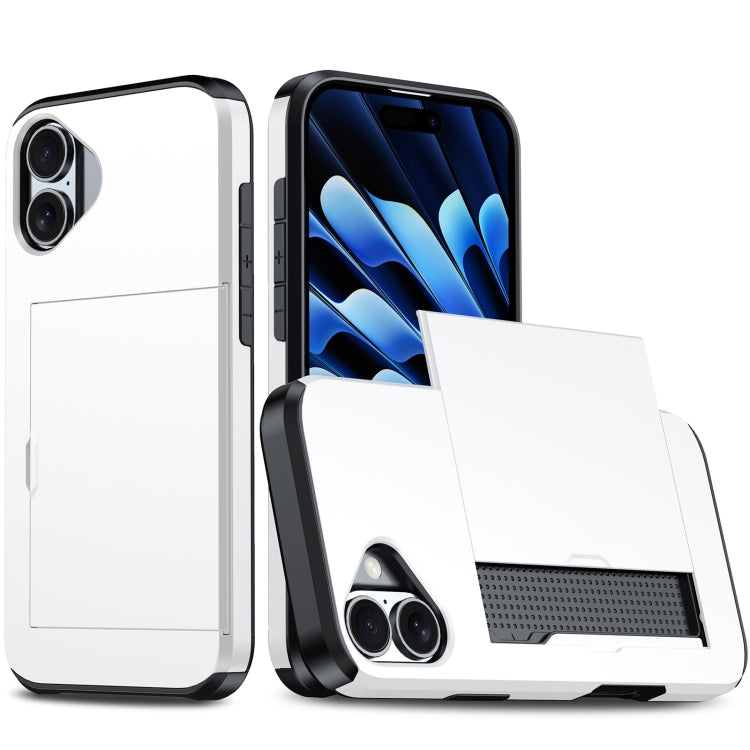 Shockproof Armor Case With Card Slot For iPhone 16 Plus And iPhone 16
