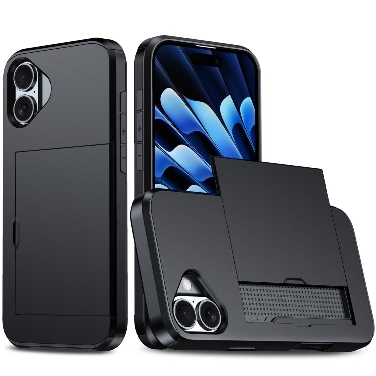 Shockproof Armor Case With Card Slot For iPhone 16 Plus And iPhone 16