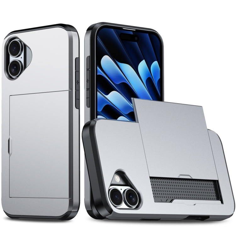 Shockproof Armor Case With Card Slot For iPhone 16 Plus And iPhone 16
