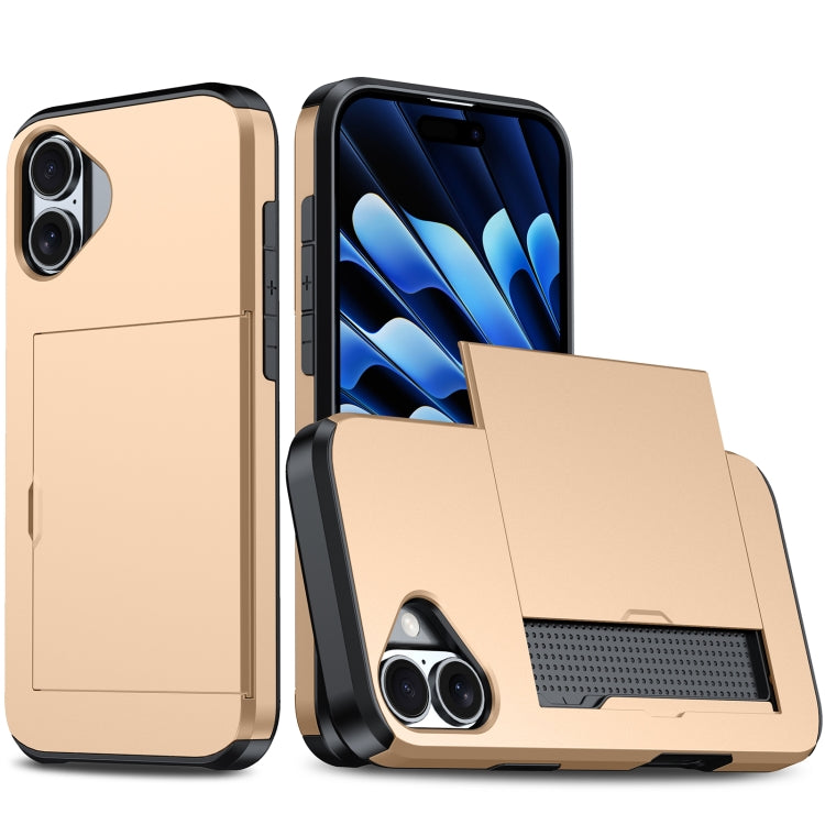 Shockproof Armor Case With Card Slot For iPhone 16 Plus And iPhone 16